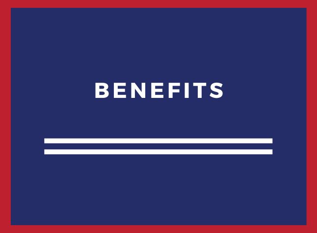 Image says, Benefits
