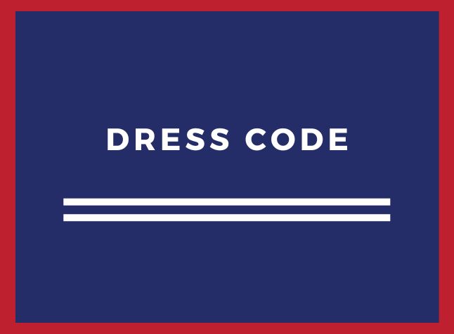 Image says, Dress Code